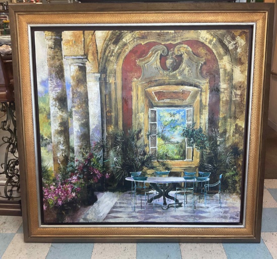 Large Signed Oil On Canvas by Carney