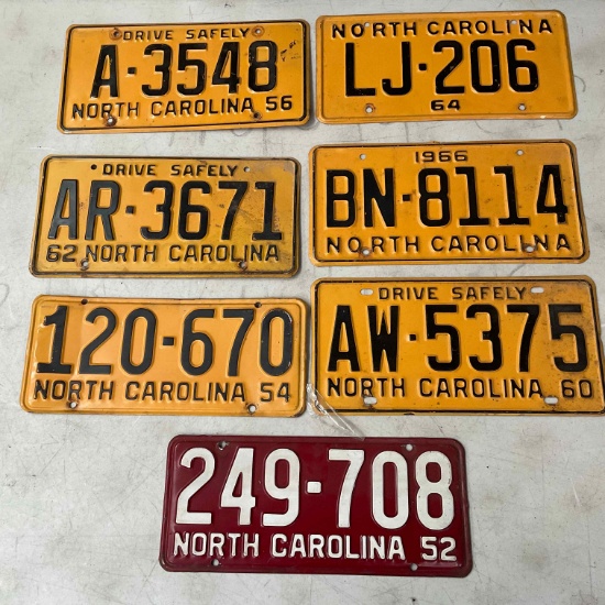 7  NC license plates