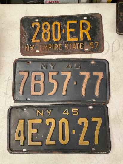 3 NY license plates