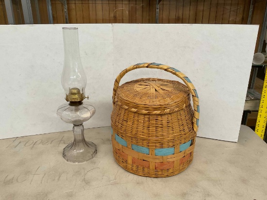 Basket, Oil Lamp