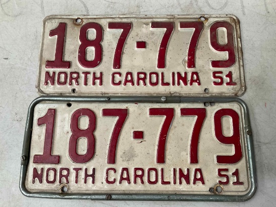 2 NC license plates