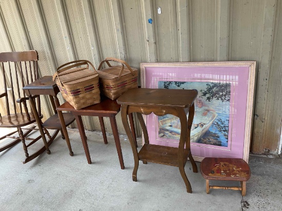 Rocker, Tables, Basket, Picture, etc