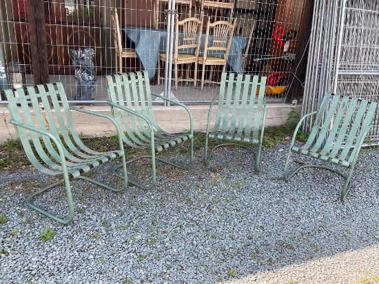 Vintage Green Metal Chairs