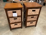 Pair Tables w/Drawers