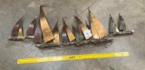 Metal Sailboat, Wall Sculpture