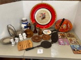 Tin, Tray, Wood, Teak, press, etc
