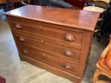Three Drawer Chest, Carved Pulls