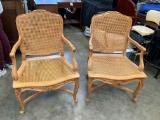 Pair Century Chairs w/Vinyl Cushions