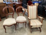 Pair Chairs and Platform Rocker