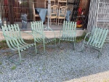 Vintage Green Metal Chairs