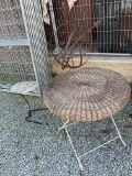 Metal Sphere, Wicker Table, Metal Table