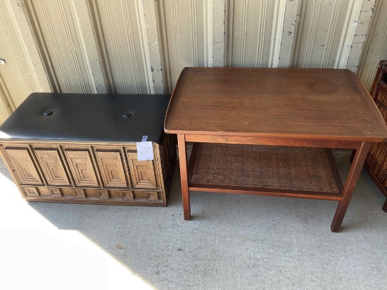 Mid Century Table, Plastic Trunk