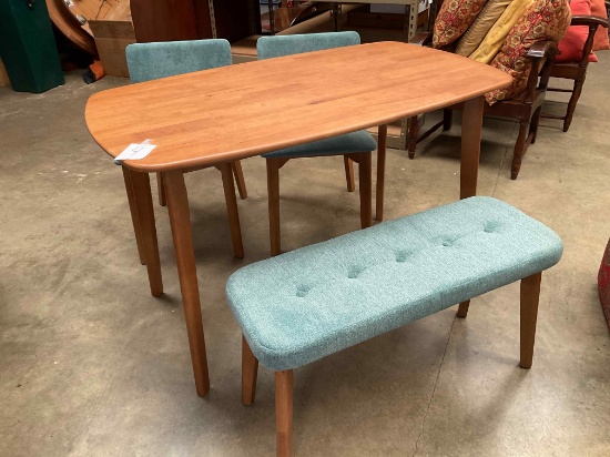 Table w/Bench & 2 Chairs