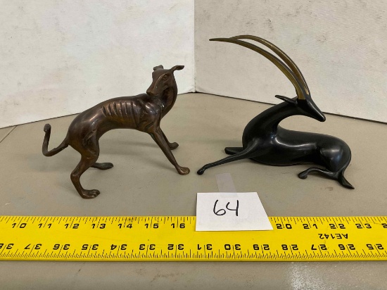 Small Loet Sculpture, Small Bronzed Dog