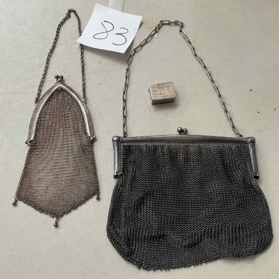 Mesh Purses, Sterling Pill Box