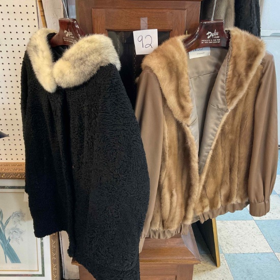 2 Vintage Fur Trimmed Jackets