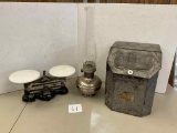 Scales, Oil Lamp, etc