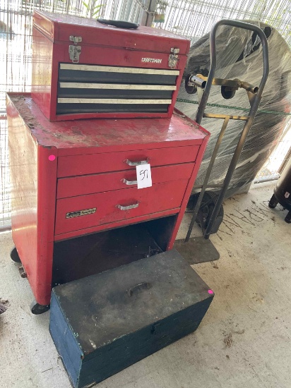 Empty Tool Boxes, Hand Truck