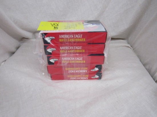 5 new boxes of American Eagle 308 win 150 gr. FMJ boat-tail ammo,