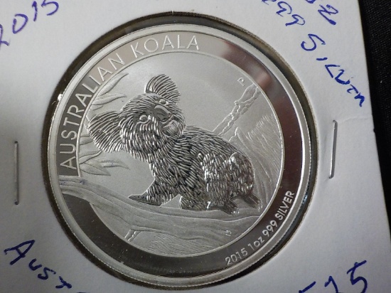 E25  UNC  Australia Silver Koala 2015 - 1 oz. - .999