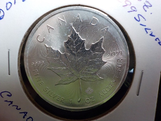 E6  UNC  Canada Silver Maple Leaf 2015 - 1 oz. - .999