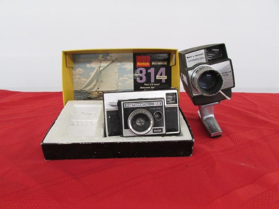 kodak Instamatic 314 in box. bell and howell super 8