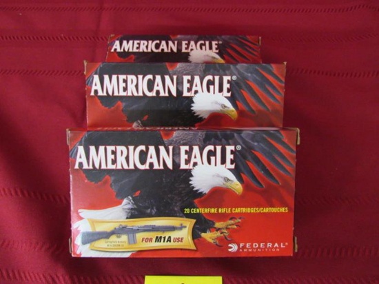 3 boxes of American Eagle 7.62x51mm, 60rds total
