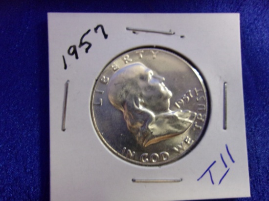 T11  GemUNC  Half Dollar 1957