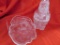 Gorham glass santa candy jar, embossed santa face plate