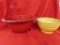 Red Enamel Bowl with Small Ceramic Bowl, all for one money