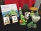 Lot of 10 Frog Pieces, Candles & Holders, Lotion dispenser