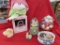 Large box of Easter Snow globes, figurines and plush