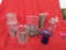 4 princess house candle holders and 8 candles. plus misc other