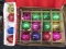 Lot of Christmas Ornaments, 12- glass approx 2 1/4