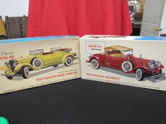 2 Hubley Metal Models, 1- 1930 Packard Sport Phaeton,