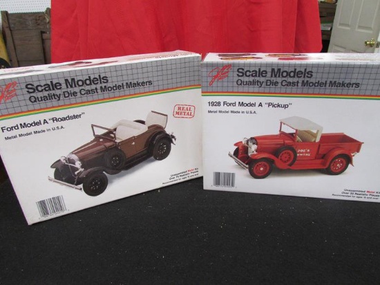 Lot of 2 Die Cast Model Cars, 1- Ford Model A Roadster,