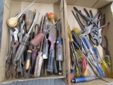 2 Boxes of Assorted Hand Tools, Screw Drivers, Pliers