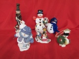 7 pieces of snowmen figures