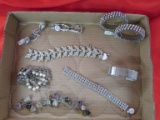 9 Assorted Bracelets Crystal and gemstones.