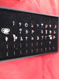 28 assorted silver rings, many with gemstones. most marked 925