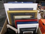 assortment of picture frames.