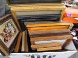 assortment of picture frames.
