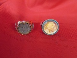2 Danbury Mint Mens Rings, 1- 1936 Liberty Indian Head