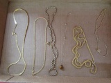 6 Gold Tone Necklaces