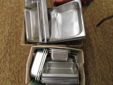 2 Boxes with Large Assortment of Trays, SteamTables, more