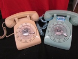 2 Old Rotary Phones, see photos for details