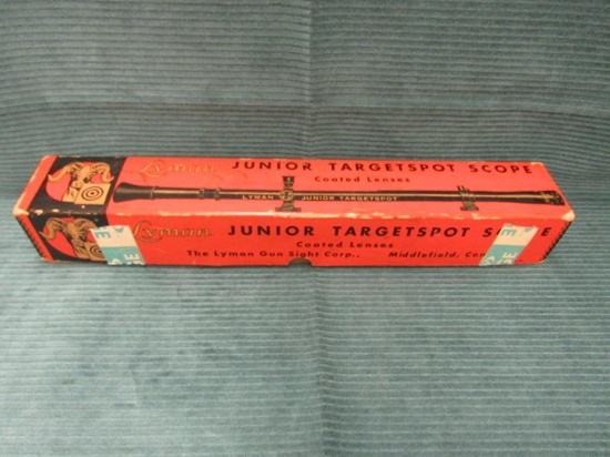 Vintage Lyman Junior targetspot Scope x10 4581 with original box,