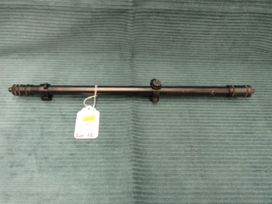 Wm Malcolm 6x scope, may be a reproduction, previously mounted