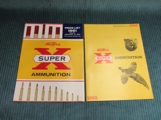 4 vintage Winchester - Western advertising pieces, Winchester catalog