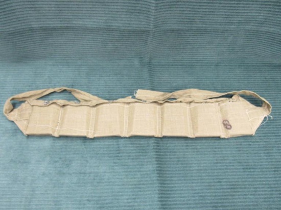 Turks 8mm Mauser Ammo, 70rds on stripper clips, with bandelier